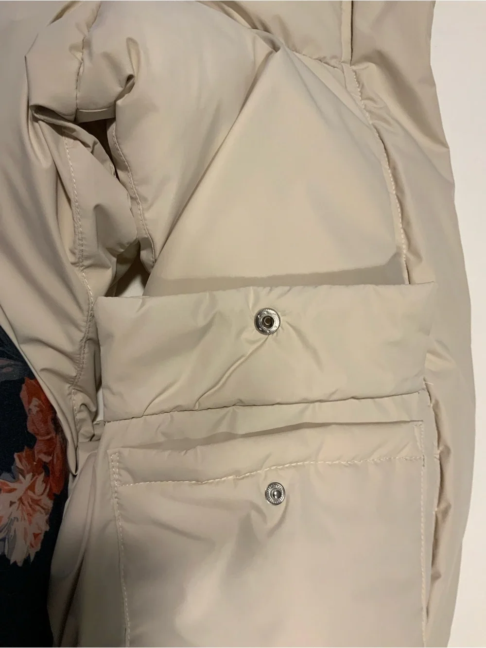 Cisono Ivory Quilted Puffer Vest with High Collar